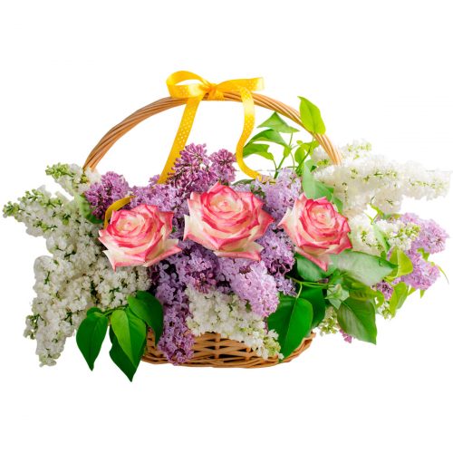 Корзина с цветами «Весеннее дыхание»