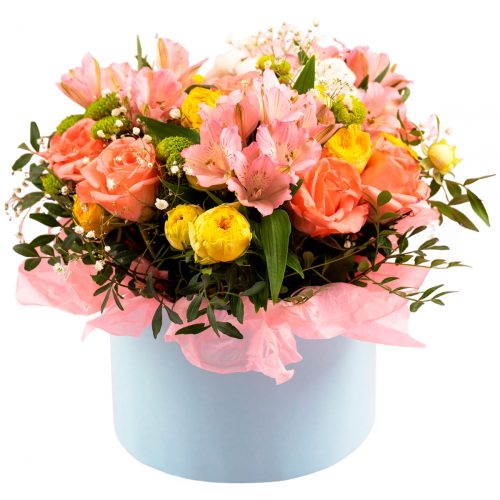 Цветы в коробке «Мелисса»