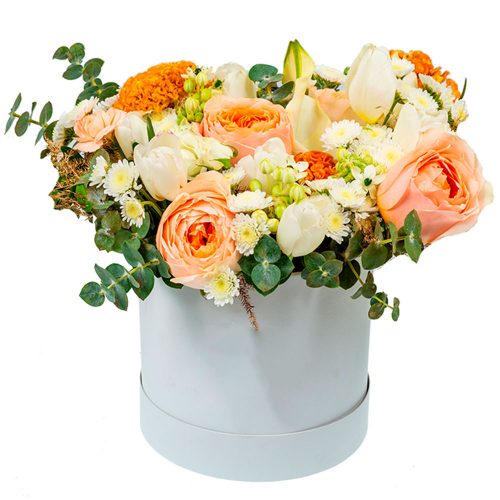Цветочная композиция «Персиковый сон»