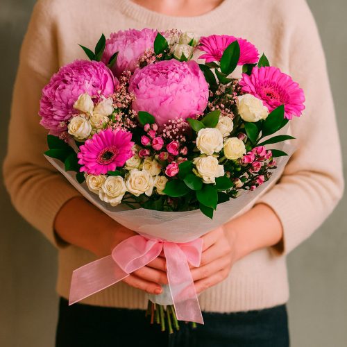 Букет цветов «Розовая фантазия»