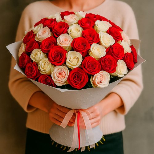 Букет цветов «Розовый шёпот»