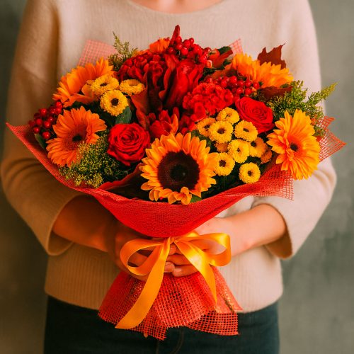 Букет цветов «Солнечное сияние»